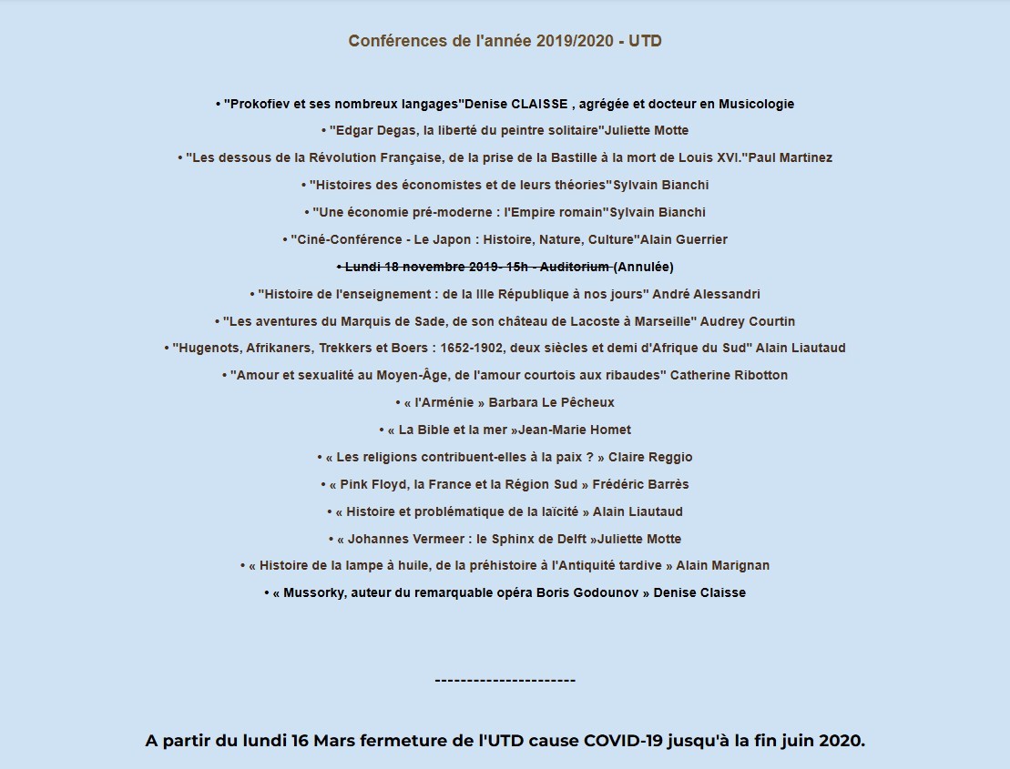 Conferences 2019 2020