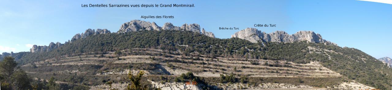 Dentelles Sarrazine depuis grand Montmirail