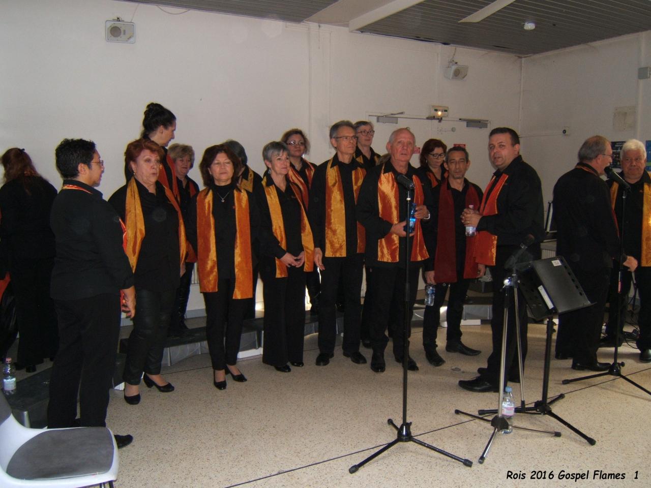 Le groupe Gospel Flames avant le concert