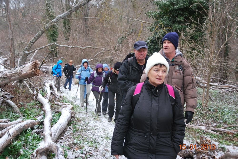 le depart Vallon de la Touloubre 15 janv 13