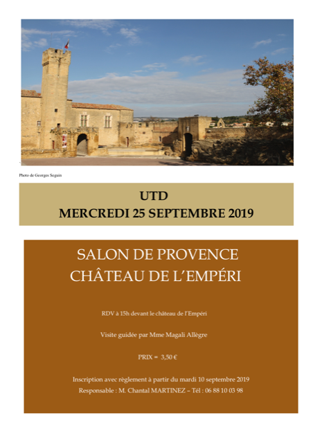 Château de l'Empéri - Septembre 2019