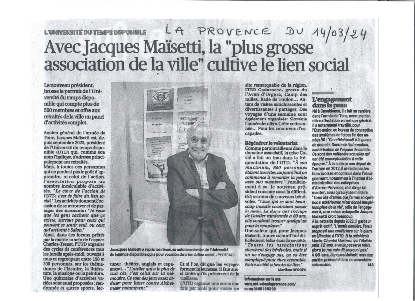 Article la provence 14032024