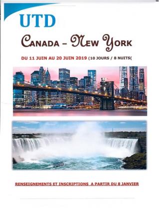 Voyage canada new york